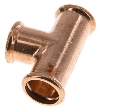 Tee Press Fitting - 28mm Female - Copper alloy