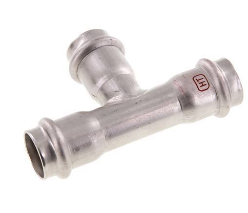 Tee Press Fitting - 22mm Female - Stainless Steel