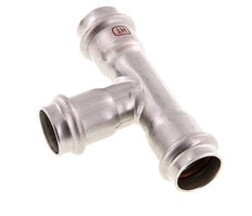 Tee Press Fitting - 22mm Female - Stainless Steel