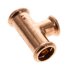 Tee Press Fitting - 15mm Female & 18mm - Copper alloy
