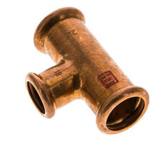 Tee Press Fitting - 18mm Female & 22mm - Copper alloy