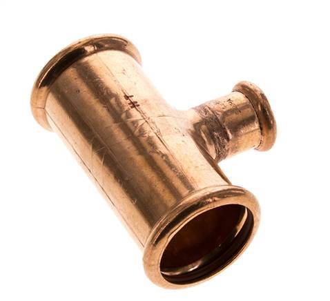 Tee Press Fitting - 18mm Female & 35mm - Copper alloy