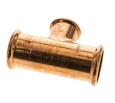 Tee Press Fitting - 35mm Female & 42mm - Copper alloy