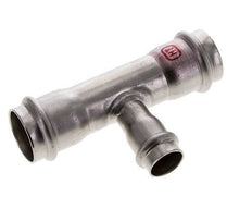 Tee Press Fitting - 18mm Female & 28mm - Stainless Steel