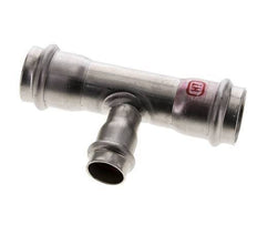 Tee Press Fitting - 18mm Female & 28mm - Stainless Steel