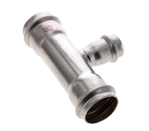Tee Press Fitting - 22mm Female & 35mm - Stainless Steel