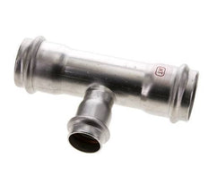 Tee Press Fitting - 22mm Female & 35mm - Stainless Steel