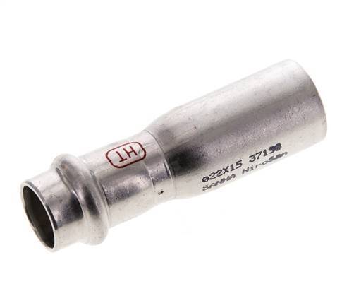 Press Fitting - 15mm Female & 22mm Male - Stainless Steel