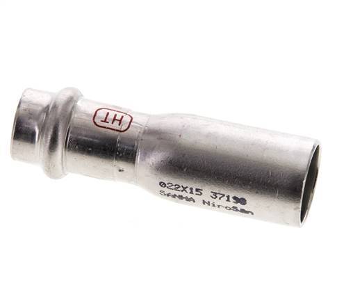 Press Fitting - 15mm Female & 22mm Male - Stainless Steel