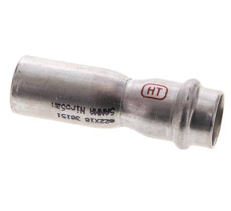 Press Fitting - 18mm Female & 22mm Male - Stainless Steel