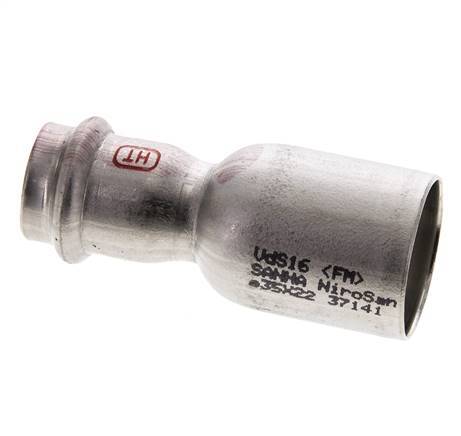 Press Fitting - 22mm Female & 35mm Male - Stainless Steel