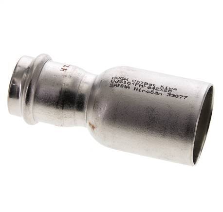 Press Fitting - 28mm Female & 42mm Male - Stainless Steel