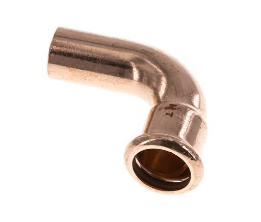 90deg Elbow Press Fitting - 22mm Female & 22mm Male - Copper alloy