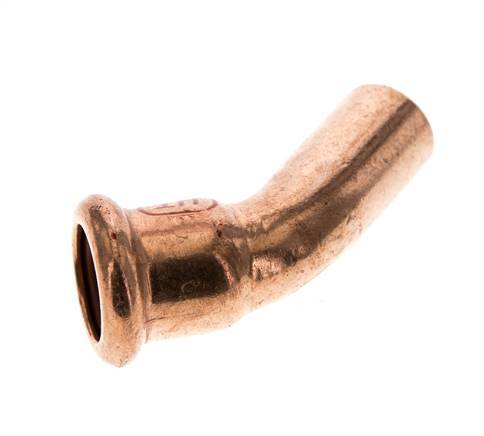 45deg Elbow Press Fitting - 15mm Female & 15mm Male - Copper alloy