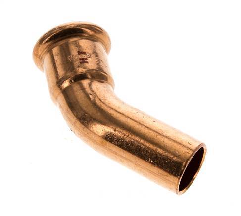 45deg Elbow Press Fitting - 22mm Female & 22mm Male - Copper alloy