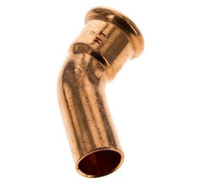 45deg Elbow Press Fitting - 22mm Female & 22mm Male - Copper alloy