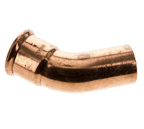 45deg Elbow Press Fitting - 42mm Female & 42mm Male - Copper alloy