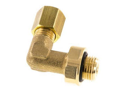 4mm & G1/8'' Brass Elbow Compression Fitting with Male Threads 150 bar NBR Adjustable DIN EN 1254-2