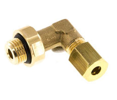 4mm & G1/8'' Brass Elbow Compression Fitting with Male Threads 150 bar NBR Adjustable DIN EN 1254-2