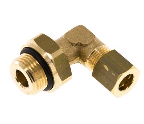 8mm & G3/8'' Brass Elbow Compression Fitting with Male Threads 135 bar NBR Adjustable DIN EN 1254-2