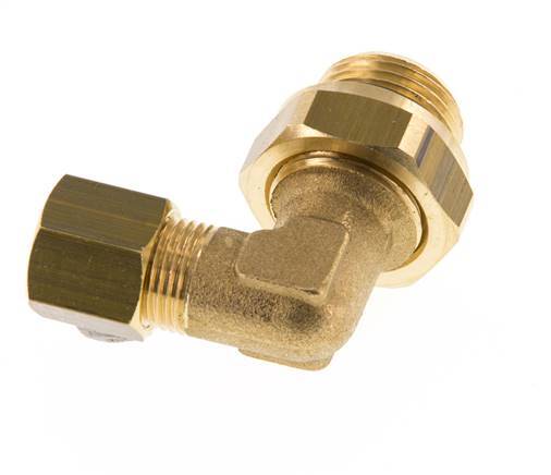 8mm & G3/8'' Brass Elbow Compression Fitting with Male Threads 135 bar NBR Adjustable DIN EN 1254-2