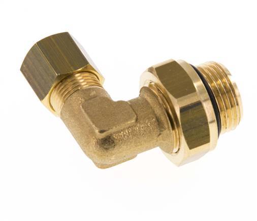 8mm & G3/8'' Brass Elbow Compression Fitting with Male Threads 135 bar NBR Adjustable DIN EN 1254-2