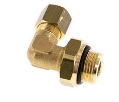 8mm & G3/8'' Brass Elbow Compression Fitting with Male Threads 135 bar NBR Adjustable DIN EN 1254-2