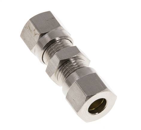6LL Nickel plated Brass Straight Cutting Fitting 100 bar ISO 8434-1 [2 Pieces]