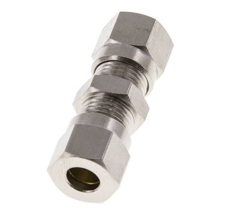 6LL Nickel plated Brass Straight Cutting Fitting 100 bar ISO 8434-1 [2 Pieces]