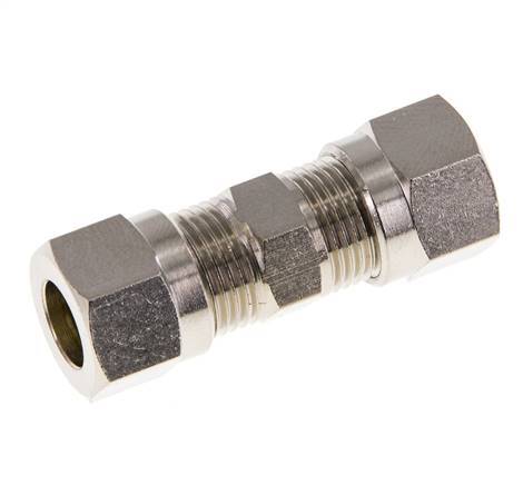 8LL Nickel plated Brass Straight Cutting Fitting 100 bar ISO 8434-1 [2 Pieces]