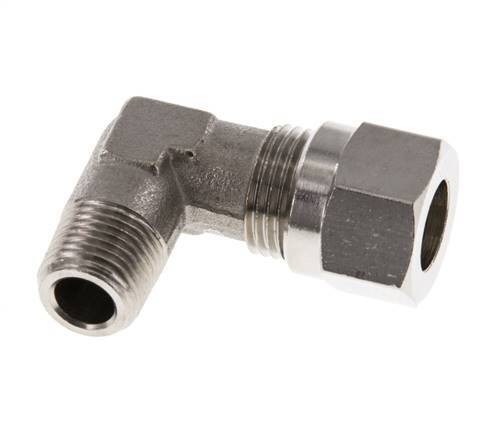 8LL & R1/8'' Nickel plated Brass Elbow Cutting Fitting with Male Threads 100 bar ISO 8434-1 [2 Pieces]