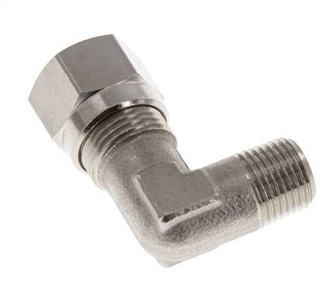 8LL & R1/8'' Nickel plated Brass Elbow Cutting Fitting with Male Threads 100 bar ISO 8434-1 [2 Pieces]