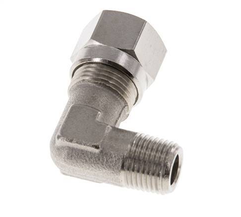 8LL & R1/8'' Nickel plated Brass Elbow Cutting Fitting with Male Threads 100 bar ISO 8434-1 [2 Pieces]