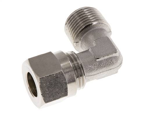 10L & R3/8'' Nickel plated Brass Elbow Cutting Fitting with Male Threads 115 bar ISO 8434-1 [2 Pieces]