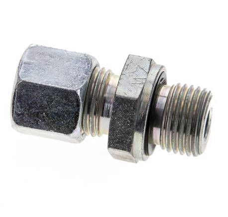 10L & M16x1.5 Zink plated Steel Straight Cutting Fitting with Male Threads 315 bar NBR ISO 8434-1 [2 Pieces]