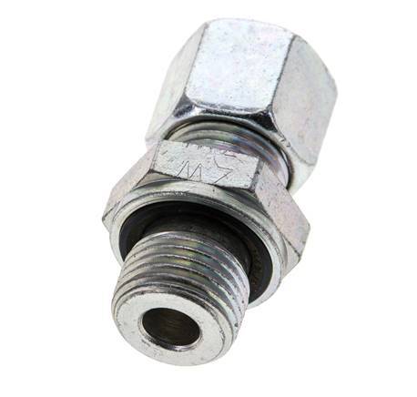 10L & M16x1.5 Zink plated Steel Straight Cutting Fitting with Male Threads 315 bar NBR ISO 8434-1 [2 Pieces]