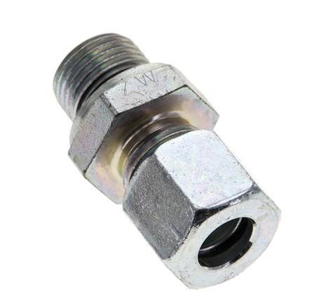 10L & M16x1.5 Zink plated Steel Straight Cutting Fitting with Male Threads 315 bar NBR ISO 8434-1 [2 Pieces]
