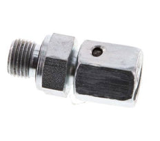 6L & G1/8'' Zink plated Steel Straight Swivel with Male Threads 315 bar NBR O-ring Sealing Cone Adjustable ISO 8434-1 [2 Pieces]