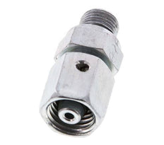 6L & G1/8'' Zink plated Steel Straight Swivel with Male Threads 315 bar NBR O-ring Sealing Cone Adjustable ISO 8434-1 [2 Pieces]