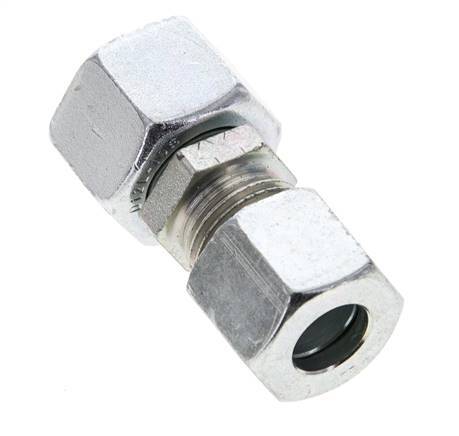 10L & 12L Zink plated Steel Straight Cutting Fitting with Swivel 315 bar NBR O-ring Sealing Cone ISO 8434-1 [2 Pieces]