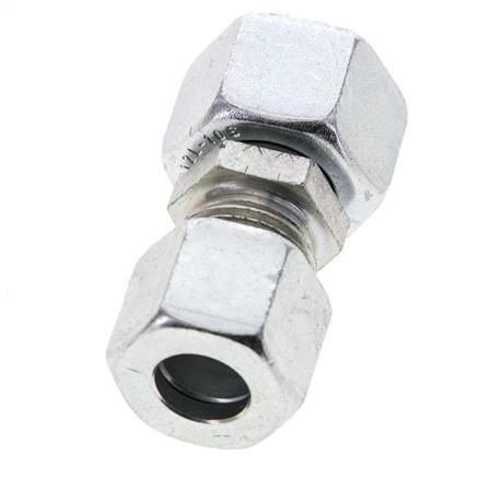 10L & 12L Zink plated Steel Straight Cutting Fitting with Swivel 315 bar NBR O-ring Sealing Cone ISO 8434-1 [2 Pieces]