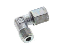 6LL & M10x1 (con) Zink plated Steel Elbow Cutting Fitting with Male Threads 100 bar ISO 8434-1 [2 Pieces]