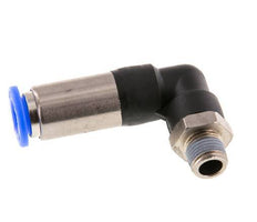 Push-In Fitting 8mm & R1/8'' Male Auto Shut-Off Elbow Brass/PBT 0-10bar (0-145psi) [2 Pieces]