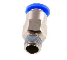 Push-In Fitting 6mm & R1/8'' Male Auto Shut-Off Brass/PBT 0-10bar (0-145psi) [2 Pieces]