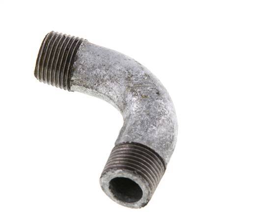 90deg Angled Pipe R3/8'' Cast Iron 25bar (351.25psi) [2 Pieces]