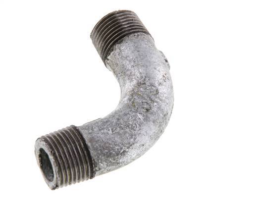 90deg Angled Pipe R3/8'' Cast Iron 25bar (351.25psi) [2 Pieces]
