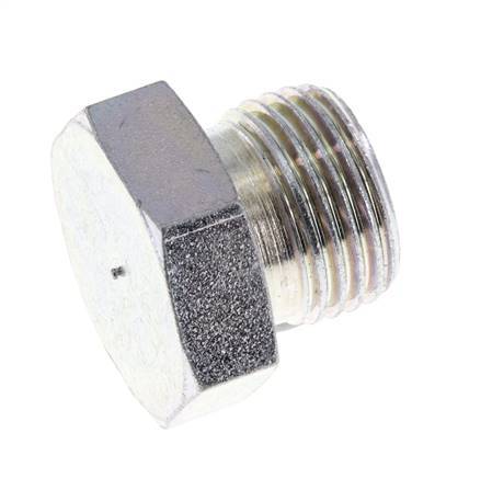 Plug G1/2'' Steel with External Hex 60° cone 300bar (4215.0psi) Hydraulic [2 Pieces]