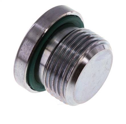 Plug M22 X 1.5 Steel FKM with Internal Hex 400bar (5620.0psi) [2 Pieces]