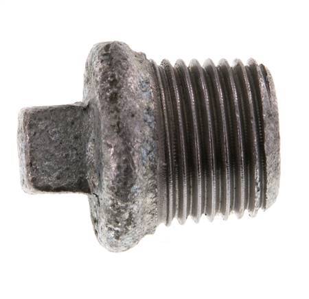 Plug R1/2'' Malleable cast iron with External Square 25bar (351.25psi) [10 Pieces]