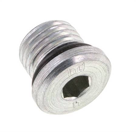 Plug UNF 7/16''-20 Steel NBR with Internal Hex 630bar (8851.5psi) [2 Pieces]